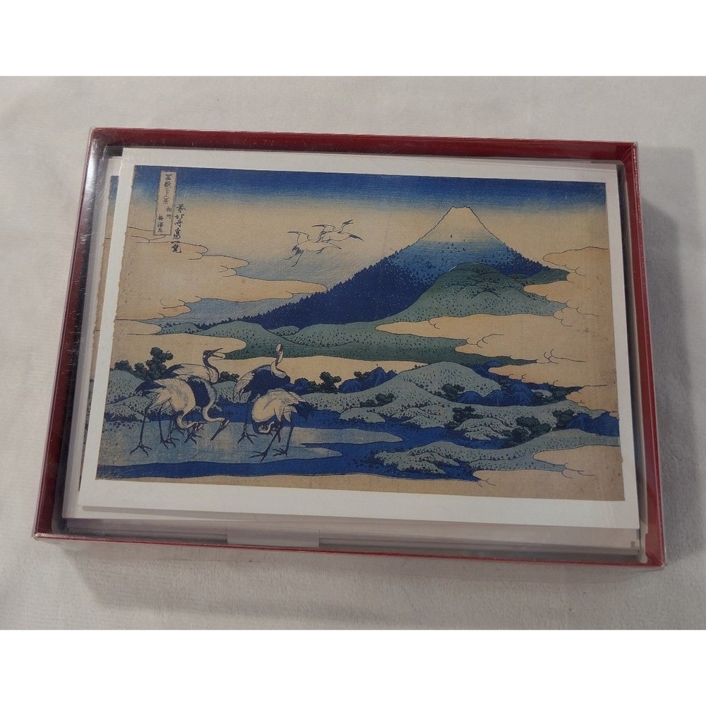Pomegranate Hokusai Mt Fuji Cranes Boxed Holiday Cards 12ct Seasons Greetings